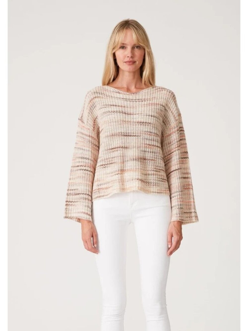 Lovestitch Women's Multicolor Palma Space Dye Boho Sweater - Sz L - New